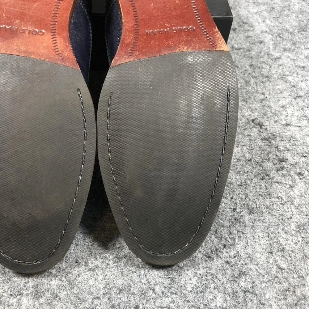 Cole Haan Williams Medallion Toe Shoes Mens Size 8.5 Blue Leather Wingtip